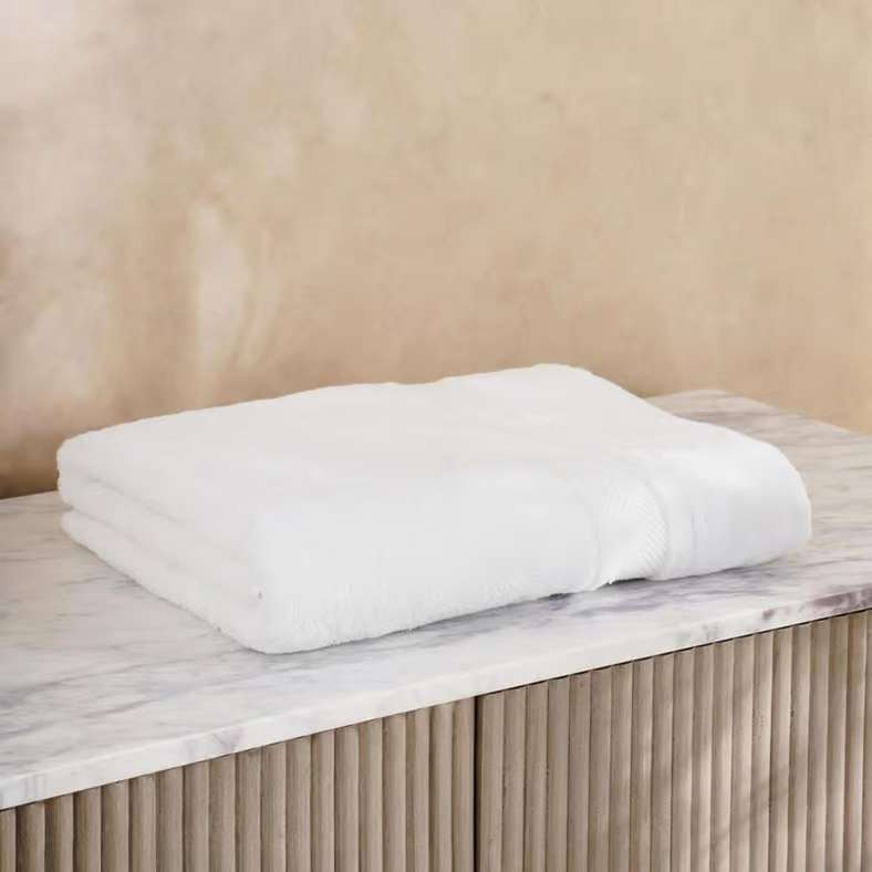 Pan Home منشفة استحمام فاخرة من القطن 90x150 سم - بيضاء - Image 4