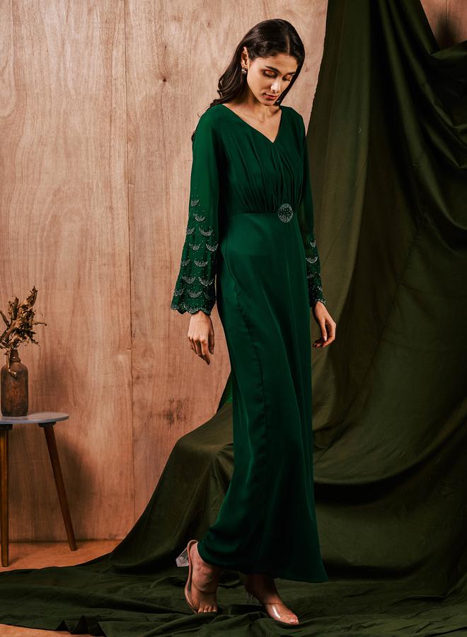 Mish Emerald Evening Dress - Image 3