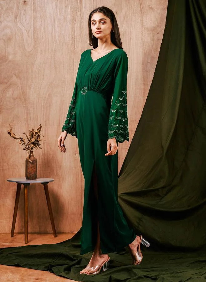 Mish Emerald Evening Dress