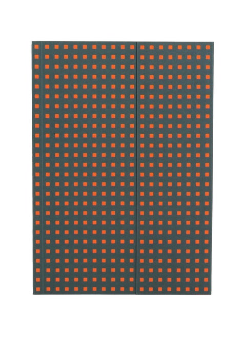 Quadro Grey on Orange B5 Unlined Wrap Closure 112 Pages 100gsm Notebook