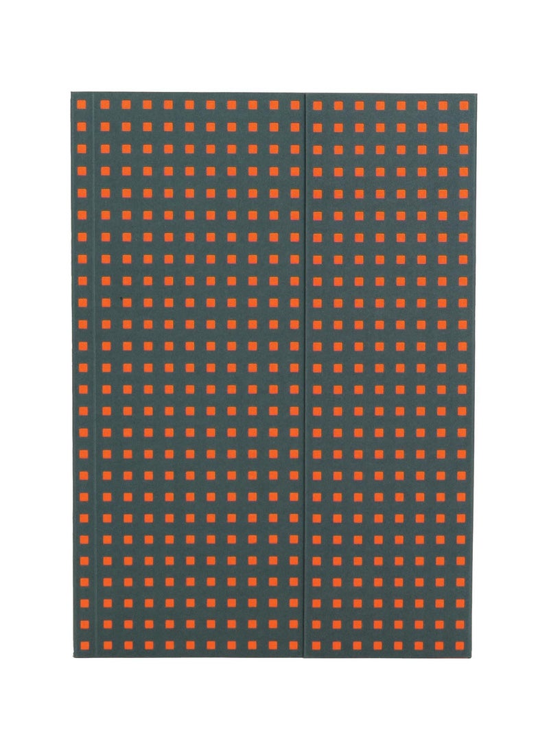 Quadro Grey on Orange B5 Unlined Wrap Closure 112 Pages 100gsm Notebook