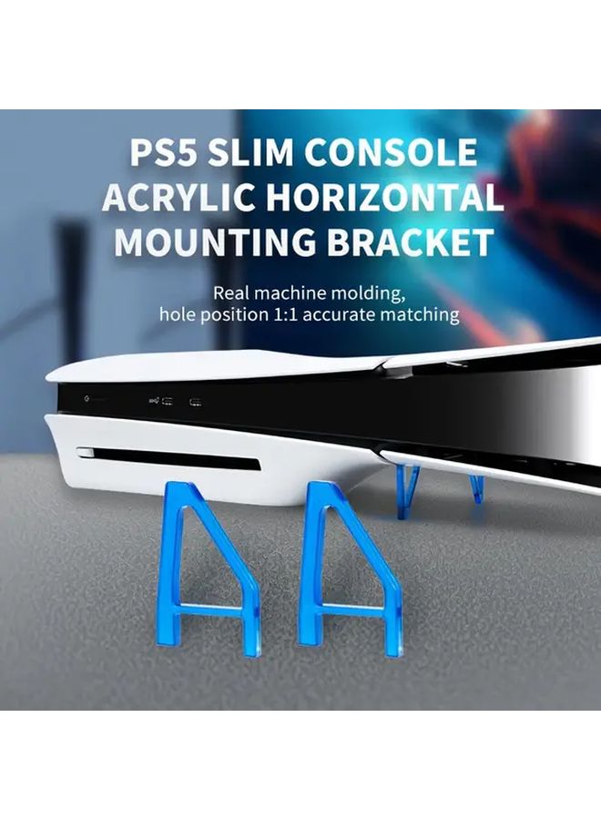 حامل كونسول Red P5 Slim المسطح لإصدار PS5 Slim مع القرص للعرض الأفقي على سطح المكتب، ملحق للألعاب - Image 4