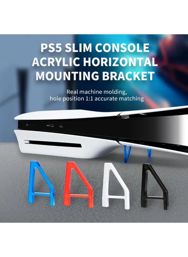 حامل كونسول Red P5 Slim المسطح لإصدار PS5 Slim مع القرص للعرض الأفقي على سطح المكتب، ملحق للألعاب - Image 3