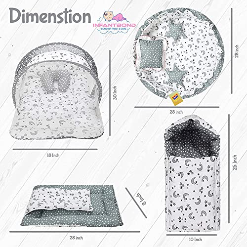 Infantbond Baby Bedding | bed | Sleeping bag | Essential (0-6) (pack of 15) (Grey Moon) - Image 3