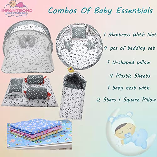 Infantbond Baby Bedding | bed | Sleeping bag | Essential (0-6) (pack of 15) (Grey Moon) - Image 2