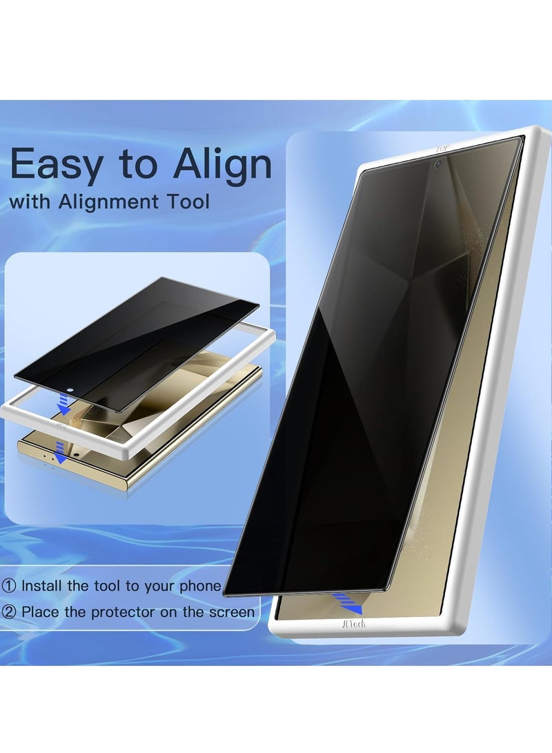 BORTONY Samsung Galaxy S25 Ultra Privacy Screen Protector Ultra Anti-Spy Tempered Glass Film 2-Pack Fingerprint ID Compatible For Samsung Galaxy S25 Ultra - Image 3