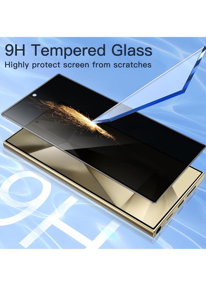 BORTONY Samsung Galaxy S25 Ultra Privacy Screen Protector Ultra Anti-Spy Tempered Glass Film 2-Pack Fingerprint ID Compatible For Samsung Galaxy S25 Ultra - Image 4