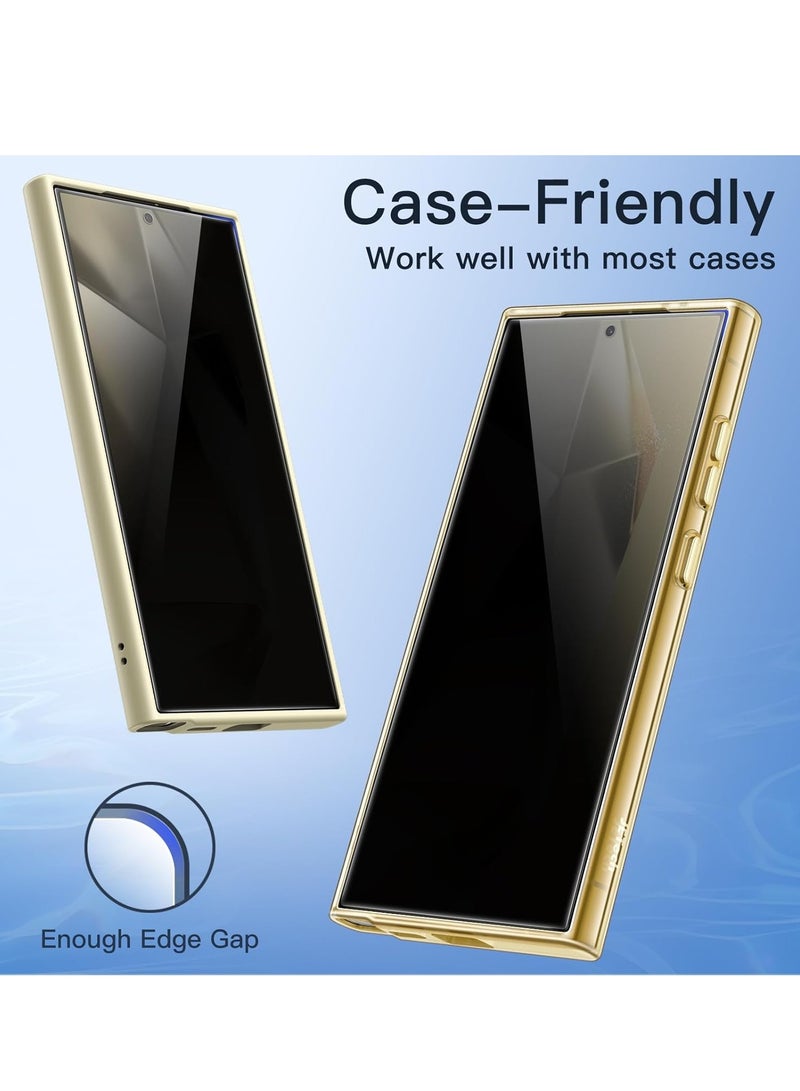 BORTONY Samsung Galaxy S25 Ultra Privacy Screen Protector Ultra Anti-Spy Tempered Glass Film 2-Pack Fingerprint ID Compatible For Samsung Galaxy S25 Ultra - Image 5
