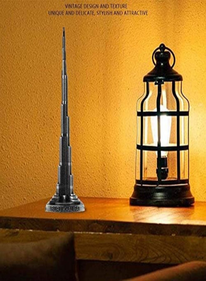 AKDC Tower Ornaments, 7.1In Height Burj Khalifa Tower Model Miniature Dubai Tower Alloy Model Ornament Arts Craft Office Home Desktop Decor - Image 4
