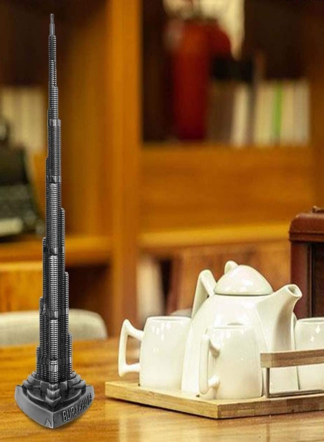 AKDC Tower Ornaments, 7.1In Height Burj Khalifa Tower Model Miniature Dubai Tower Alloy Model Ornament Arts Craft Office Home Desktop Decor - Image 5
