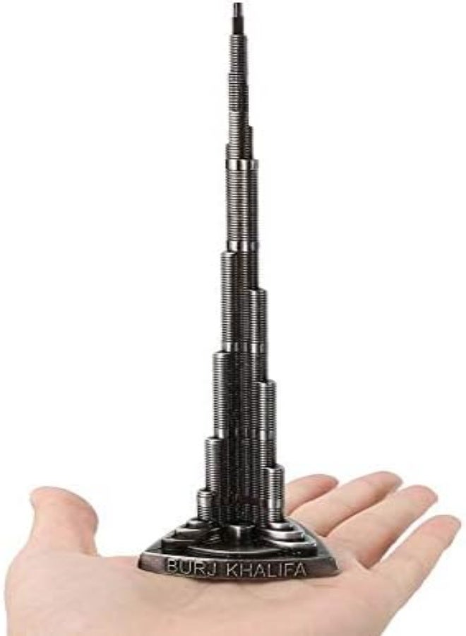 AKDC Tower Ornaments, 7.1In Height Burj Khalifa Tower Model Miniature Dubai Tower Alloy Model Ornament Arts Craft Office Home Desktop Decor - Image 3