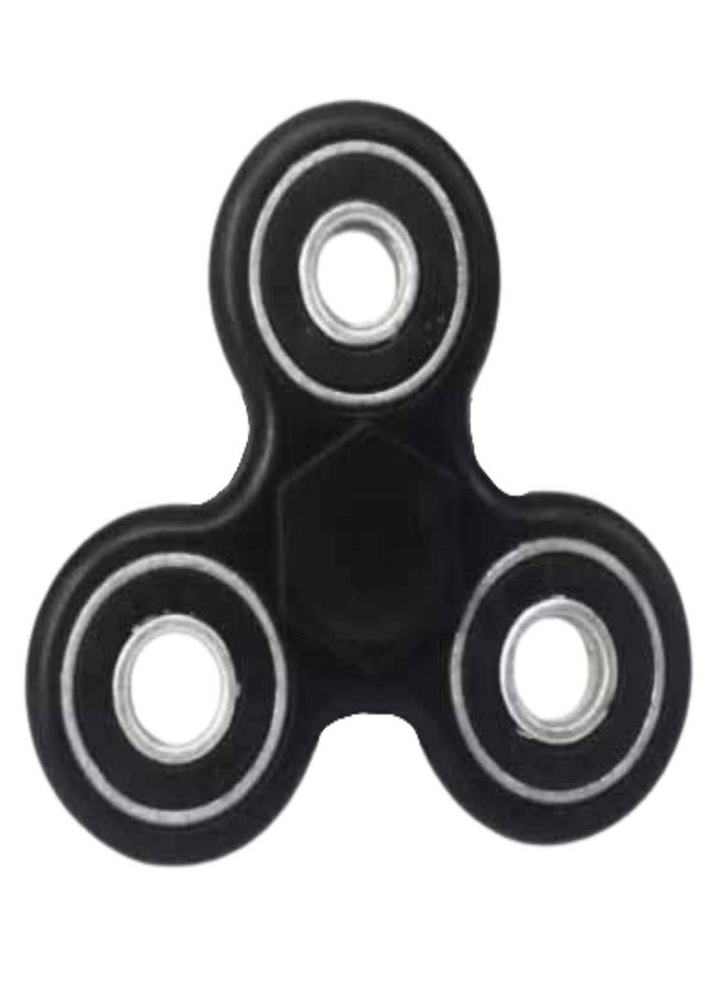 Premsons® Hand Spinner Desk Toy - High Speed Smooth Finger Spin Sensory Fidget Stress Relief Game Play for Kids & Adults - Birthday Party Gift - Combo - Black+ Rainbow Splash Triangular Head - Image 3