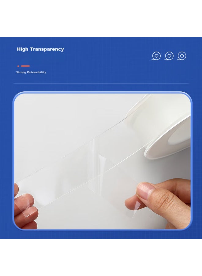 ام اند جي Chenguang (m&g) قرطاسية شريط لاصق نانو غير مرئي مزدوج الوجه، 30mm*5m*1mm، تصميم قشرة فقاعية، لا يلتصق على الجوانب، للاستخدام المنزلي والسيارة، لاصق ملصقات واقترانات رأس السنة، Ajd957at - Image 3