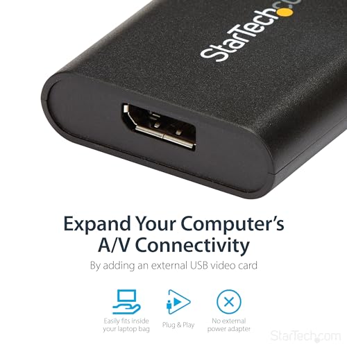 StarTech.com USB 3.0 to DisplayPort Adapter, USB DP Monitor Converter for Windows, 4K, TAA (no support for macOS/ChromeOS/Linux) - Image 3