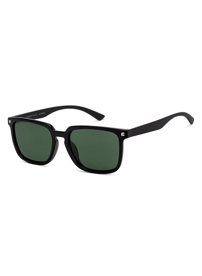 VINCENT CHASE Unisex Full Rim Square Classics Branded Latest And Stylish Sunglasses Polarized And 100% UV Protected Unisex Large VC S16753 - Image 1