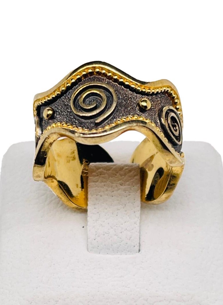 بي تي سي إيلا - خاتم فضة مطلي بالذهب (SIL0491) - Image 2