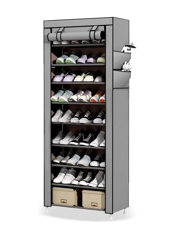 Beauenty 10-Tier Portable Shoe Rack with Dustproof Cover - Image 1