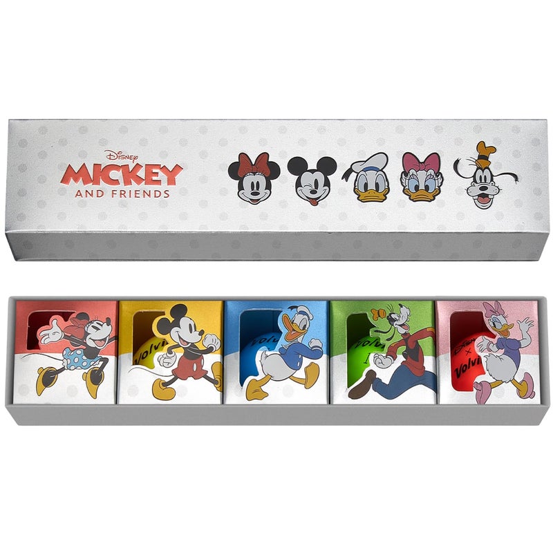 Volvik Disney Mickey & Friends Vivid Golf Ball Gift Set (5 Pack) - Image 1
