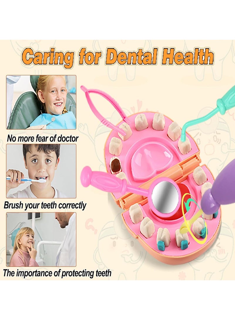 مجموعة صلصال بنمط طبيب أسنان للأطفال من 4 إلى 8 سنوات من كوربيرت تويز، مجموعة صنع أدوات طبيب أسنان بتصميم ملون - Image 3