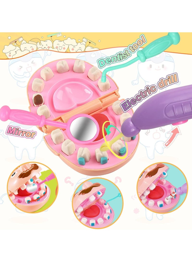 مجموعة صلصال بنمط طبيب أسنان للأطفال من 4 إلى 8 سنوات من كوربيرت تويز، مجموعة صنع أدوات طبيب أسنان بتصميم ملون - Image 5