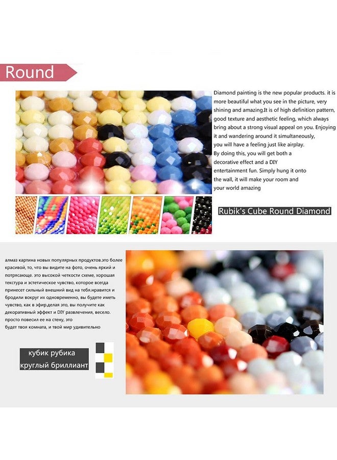 HASTHIP® 5D Diamond Painting Kit, 40 * 50cm Full Drill Diamond Painting Rhinestone Embroidery Pictures for Adults Kids Relaxation and Home Wall Decor (Multi-Color 4) - Image 3
