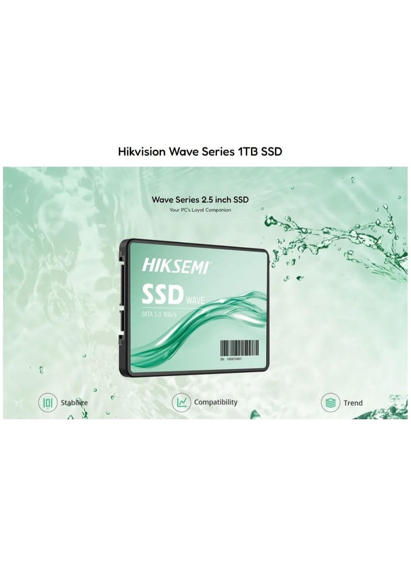 HIKSEMI Hikvision HIKSEMI WAVE(S) SATA SSD Solid State Drive 2.5 Inch Sata3-1024GB Up to 550MB/s,Internal Solid State Drive for Desktop Laptop Computer KSA Virsion  - Image 3