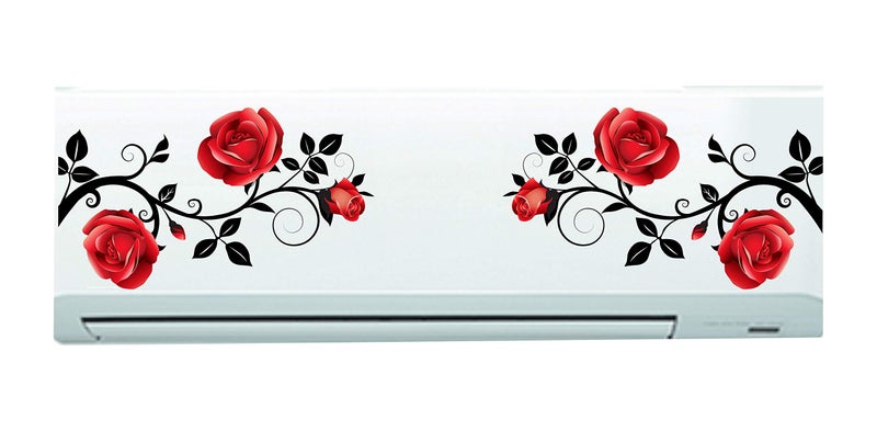 DivineDesigns Rose Floral Bunch Air Conditioner Sticker - Standard Size (Fit for All Models/Sizes/Brands) (Vinyl, Multicolor) - Image 4