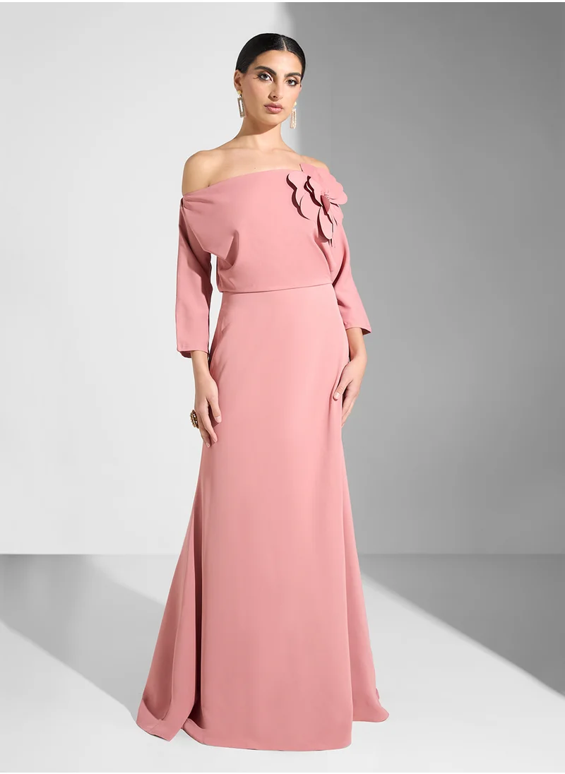 ايرا One Shoulder Bow Dress