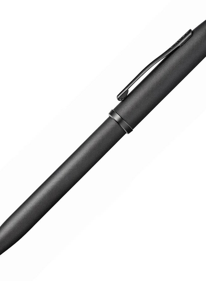 Cross Century II Ballpoint Pen with Modern Sandblasted Monochromatic black micro-knurl texture Barrel and Matte black PVD appointments - Image 1