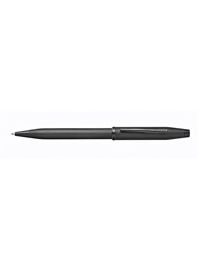 Cross Century II Ballpoint Pen with Modern Sandblasted Monochromatic black micro-knurl texture Barrel and Matte black PVD appointments - Image 3