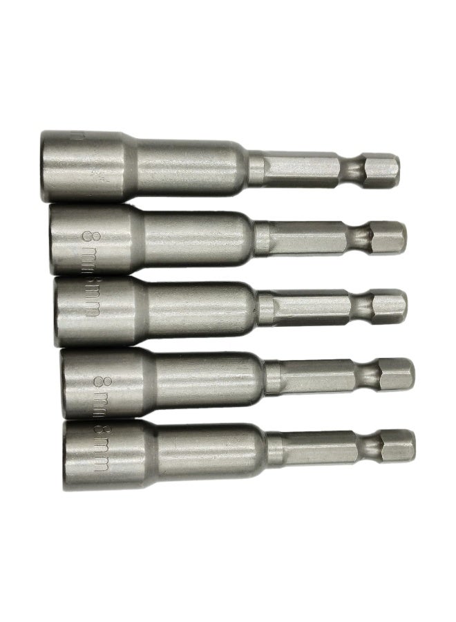COBALT 8mm Magnetic Nut Driver Socket Bit, 1/4 Inch Hex Shank Magnetic Nut Setter, Quick Change Drill Socket Adapter for Cordless Drills, Impact Drivers, Screwdrivers and DIY Projects - Image 4