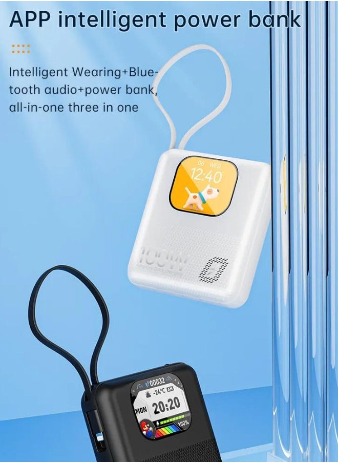 GS - Power Bank 10000mAH|2.01 Inch Full Touch Screen|Bluetooth 5.3|Multi-Device Charging, JL7012 Chip|Amazing Speaker - Image 1