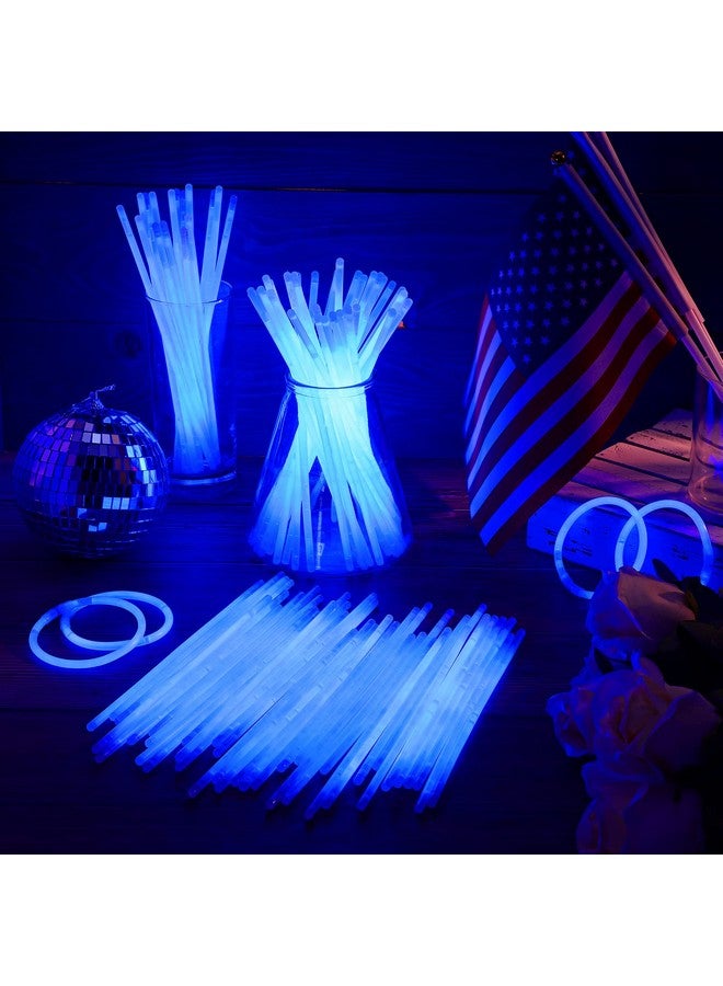 Hanaive 300 Pcs Glow Sticks Bulk 8 Inch Glow In The Dark Party Favors Neon Glow Bracelets And Necklaces Light Up Sticks With Connectors For Kids Adults Party Supplies (Blue) - Image 4