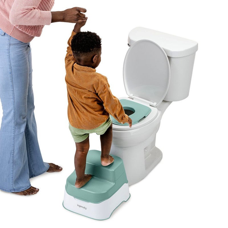 Ingenuity - Prepare to Potty 3-in-1 Potty Training System, Potty Seat, Topper & Stepstool, Ages 18–60 Months - Image 3