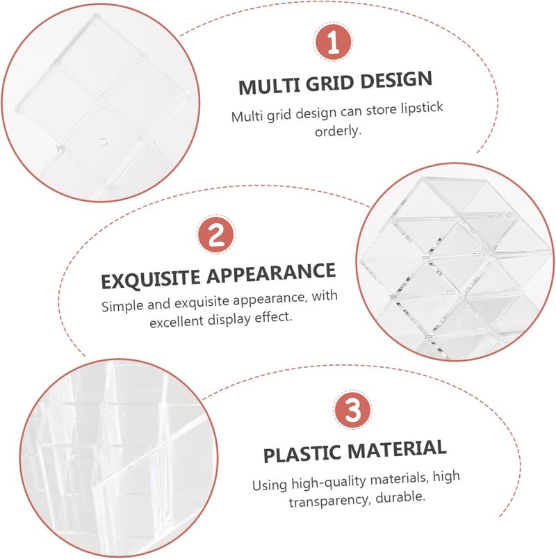DOITOOL Clear Lipglosses 1pc Box Lipstick Storage Box Display Shelf Lipgloss Holder Makeup Tools Organizer Lipstick Box - Image 3