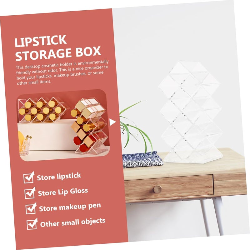 DOITOOL Clear Lipglosses 1pc Box Lipstick Storage Box Display Shelf Lipgloss Holder Makeup Tools Organizer Lipstick Box - Image 2