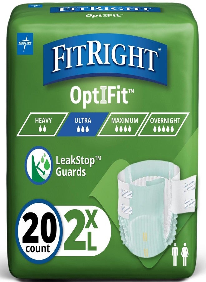 FitRight Medline FITULTRAXXLZ FitRight Ultra Briefs, XX-Large (Pack of 20) - Image 1