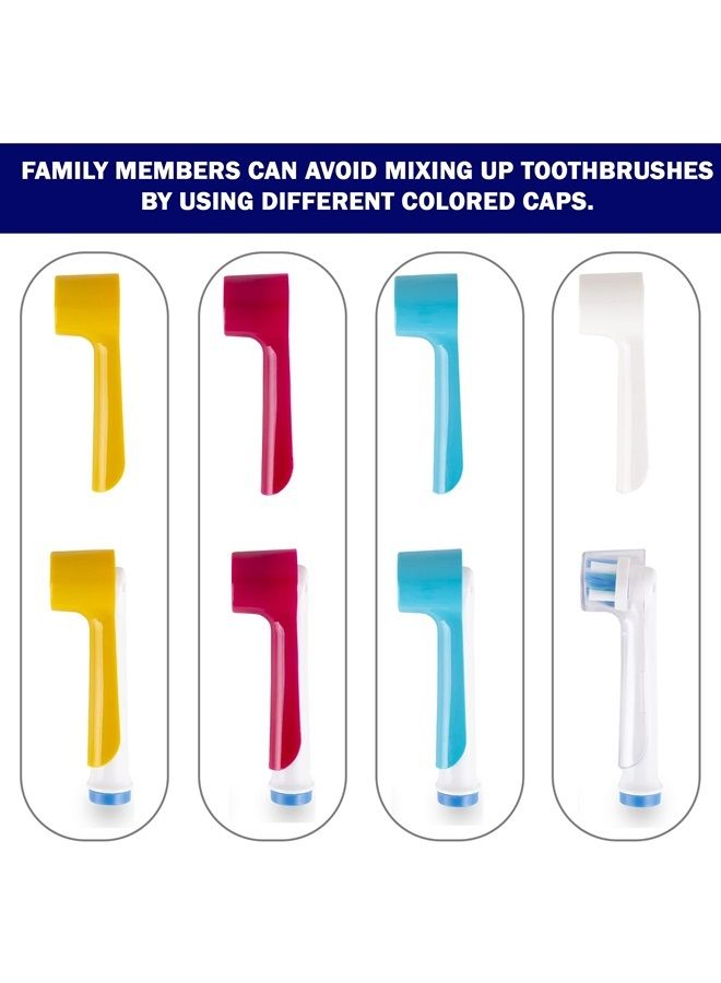ibrush 4 Pieces Colorful Toothbrush Replacement Head Protecting Cover Compatible with Oral-B Electric Toothbrush - Image 3