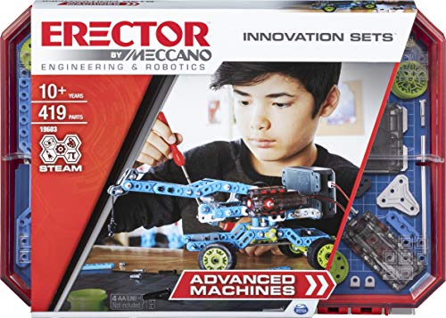 MECCANO Erector Advanced Machines Innovation Set STEAM Building Kit with Real Motor - Image 1
