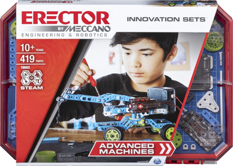 MECCANO Erector Advanced Machines Innovation Set STEAM Building Kit with Real Motor - Image 2