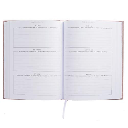 Graphique Self-Care Journal - Gratitude - 256 Pages - Weekly Quote & Daily Fill in Interiors - Hardbound Fabric Cover - Ribbon Marker (6" x 8") - Image 2