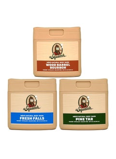 Dr. Squatch Dr. Squatch NEW Natural Body Wash for Men - Non-Exfoliating - Pine Tar + Wood Barrel Bourbon + Fresh Falls (8 oz, 3 Pack)  - Image 1