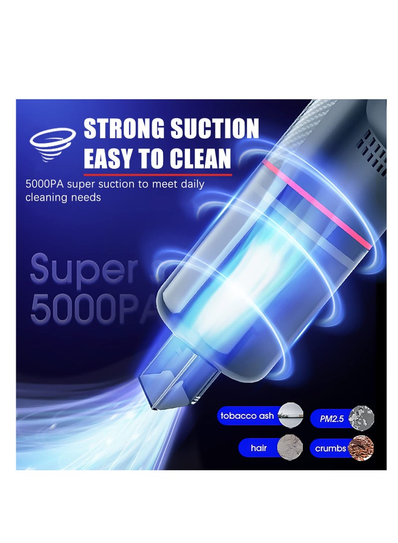 Excefore Mini Protable Car Cordless Vacuum, 10000Pa Hand held vacuuming, Handheld Vacuum for Quick Cleaning, Dust Buster Cordless Rechargeable, for Car, Home, and Office - Image 3