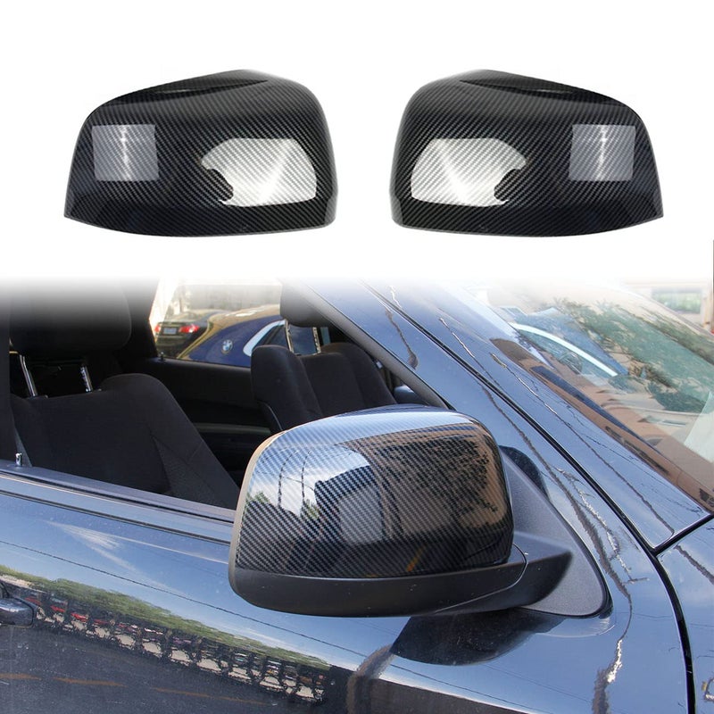 Carbon Fiber Side Door Mirror Cover Trim For 20112022 Dodge Durango