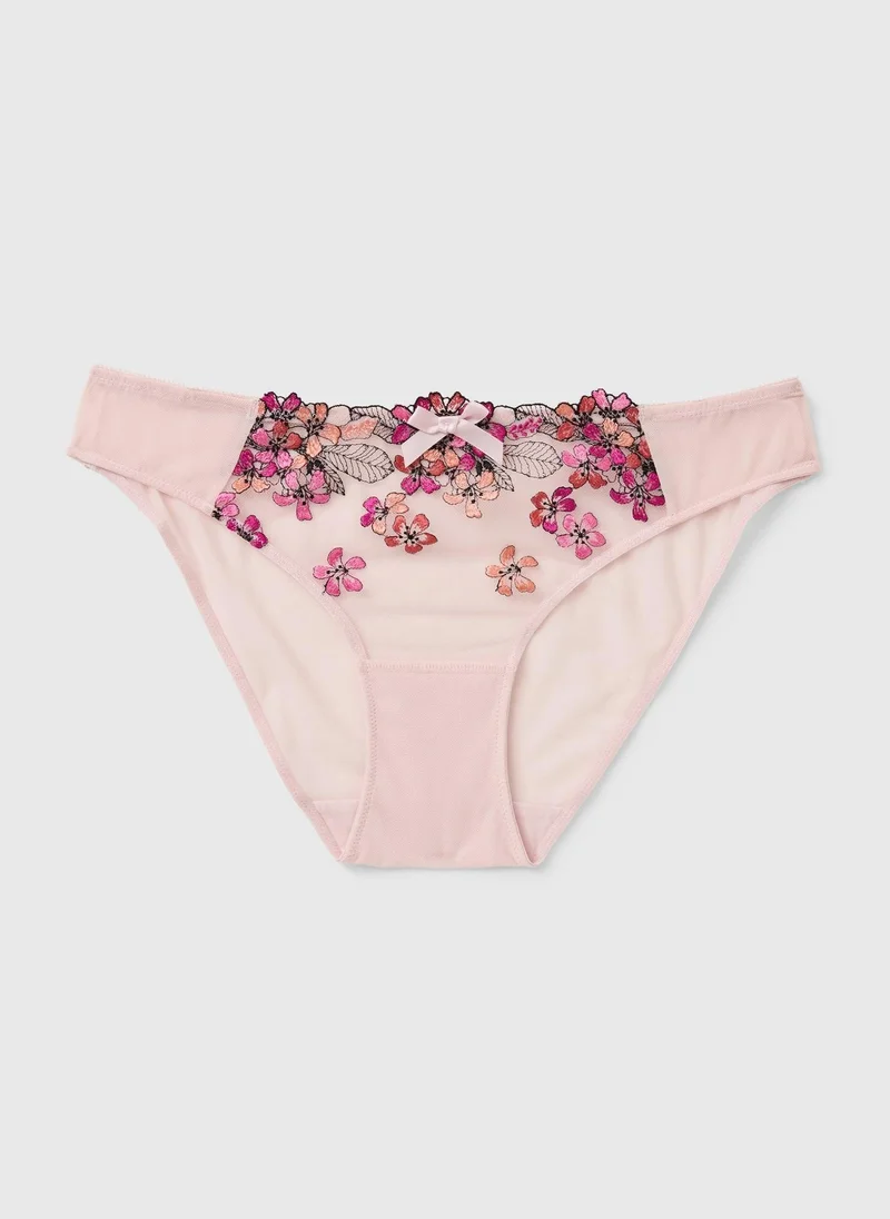 ماتلان Pink Floral Co Ord Mini Knickers