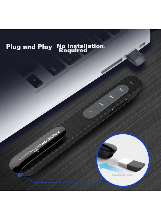 Norwii Host's Wireless Rechargeable Audio-controlled Pen For Weddings And Events, Music Video Remote Control Pen For Song Selection And Volume Adjustment, Black Host's Pen N76m - Image 3