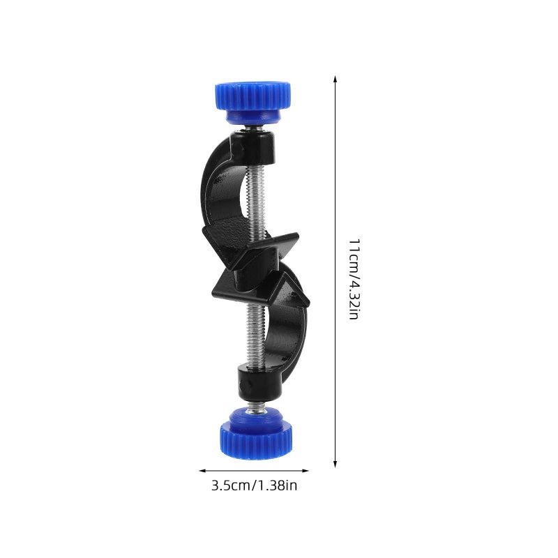 Large Aluminum Lab Rod Clamps 4pcs Dual Screw Tops Heavy Duty Retort Stand Clips - Image 3
