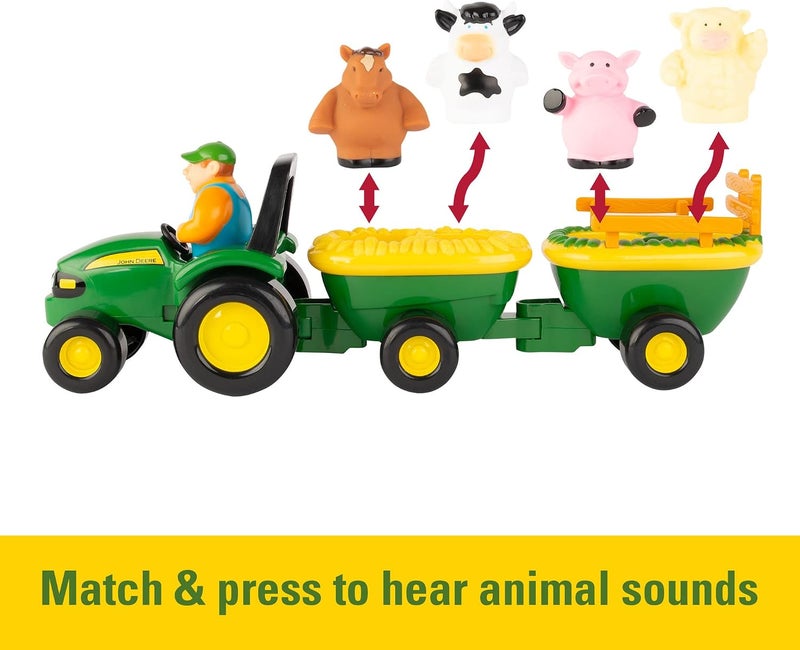 TOMY John Deere Animal Sounds Hayride Preschool Toy - Image 2