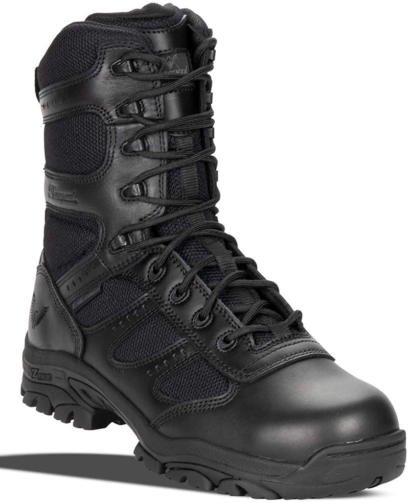 Thorogood Deuce 8” Waterproof Side-Zip Black Tactical Boots for Men and Women with Composite Safety Toe, Full-Grain Leather, and Slip-Resistant Outsole; BBP & Rated, Black - 12 M US - Image 4