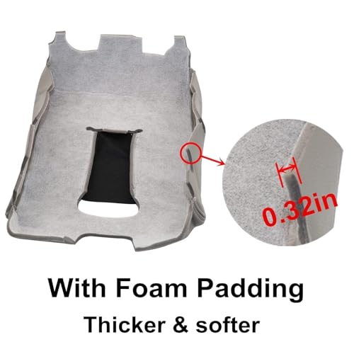 NLQR Center Console Lid Armrest Cover Replacement Leather Light Gray Compatible with Chevy Silverado GMC Sierra 2014 2015 2016 2017 2018 Arm Rest Box Pad Console Lid Protection Saver - Image 3
